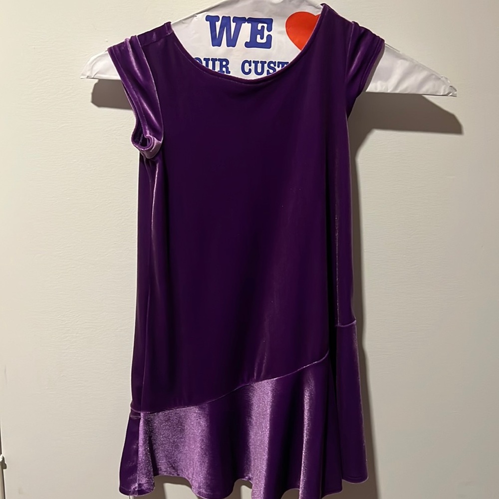 Lands end purple velvet dress size M